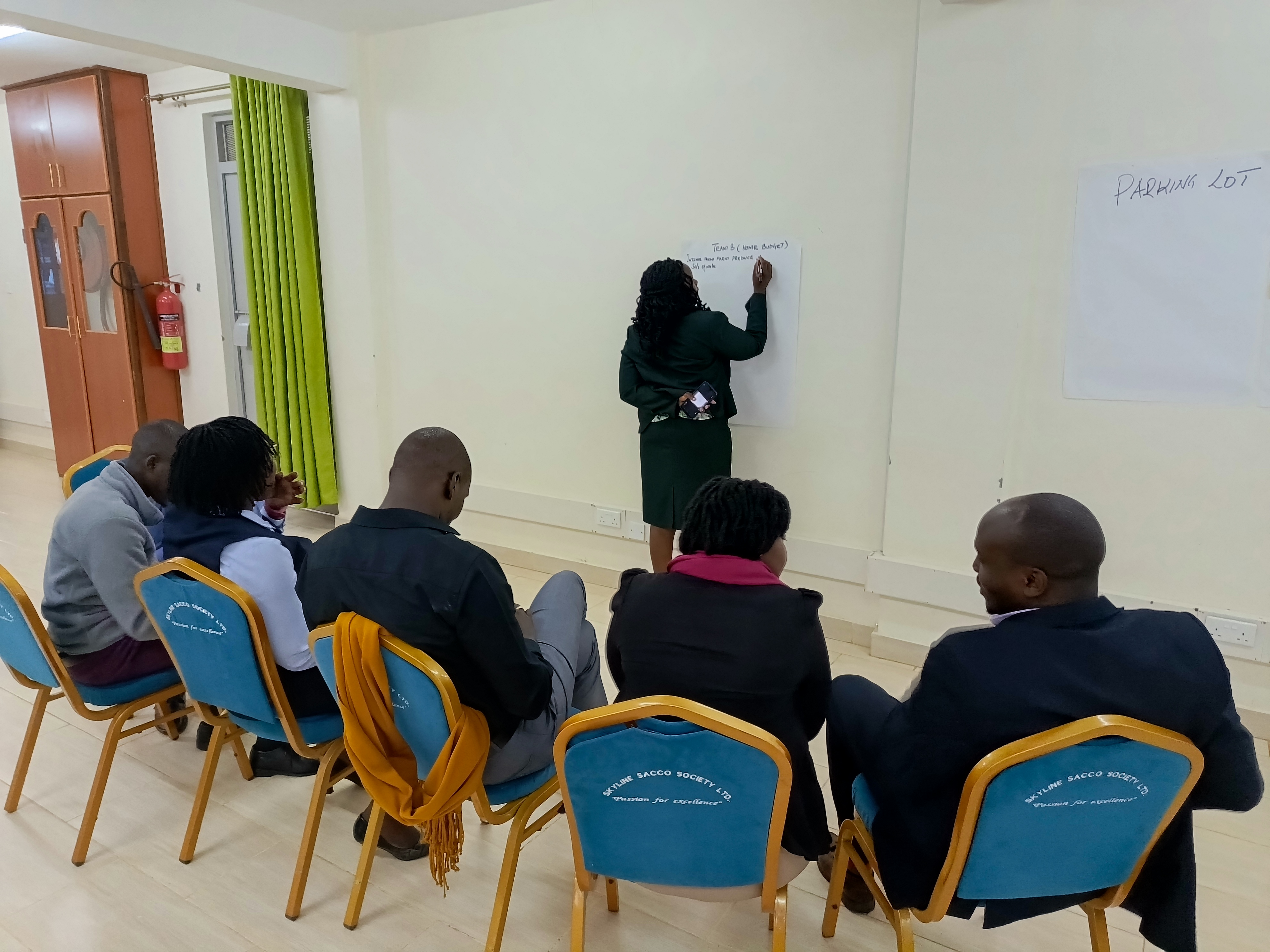 Attendees listening to a presentation