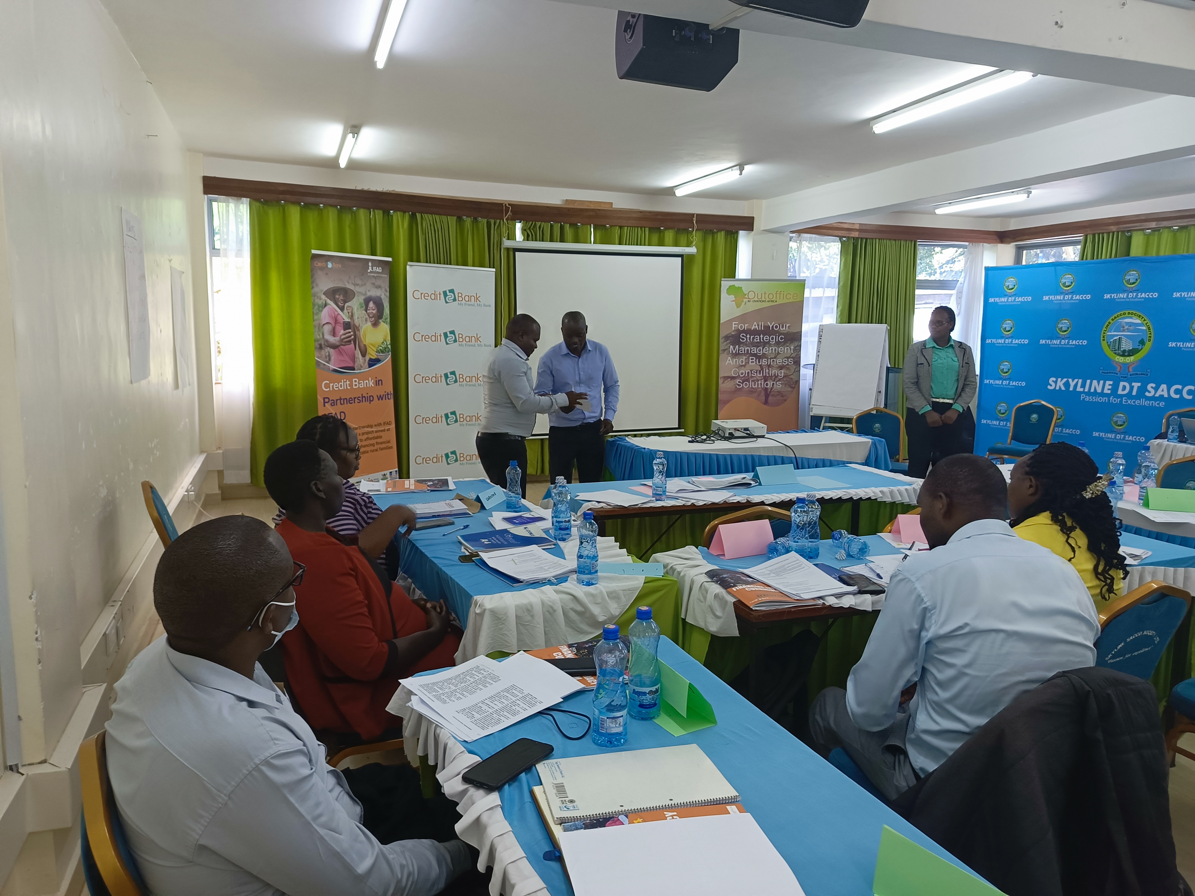A presentation on budgeting at the workshop